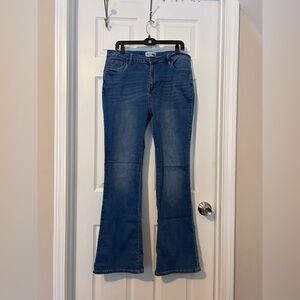 Fashion Nova Blue High Waisted Flare Jeans